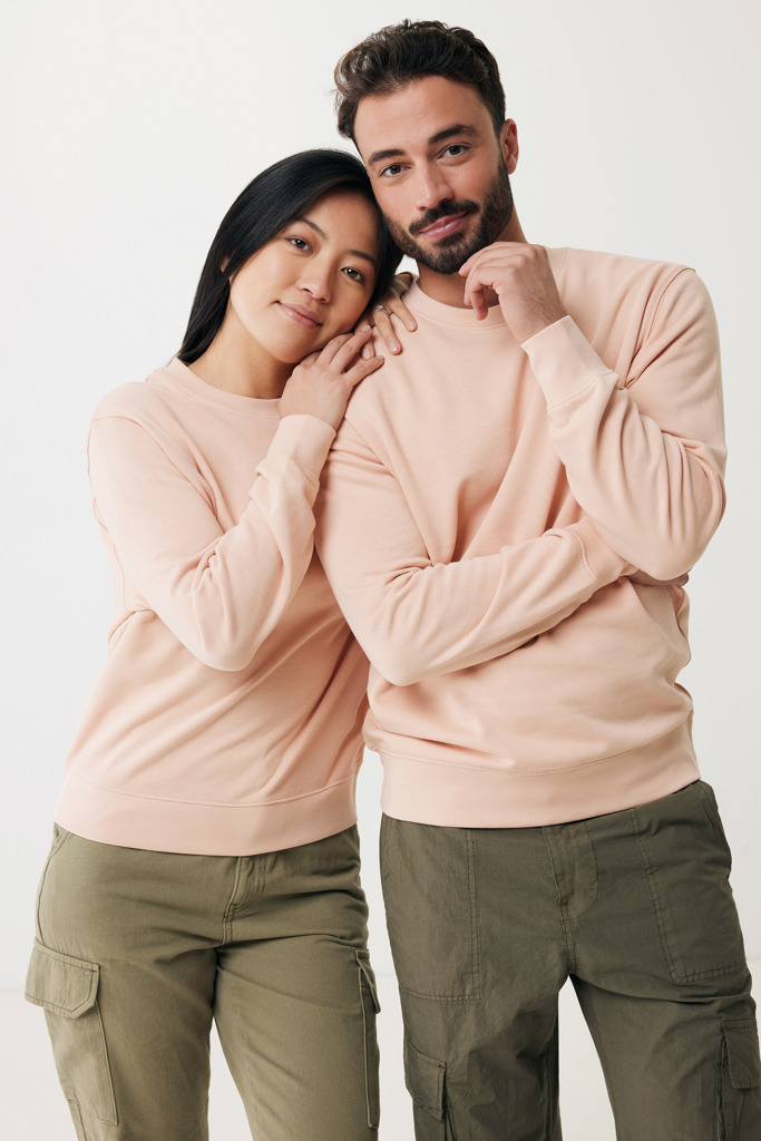 Etosha lightweight recycled cotton crew neck, peach nectar