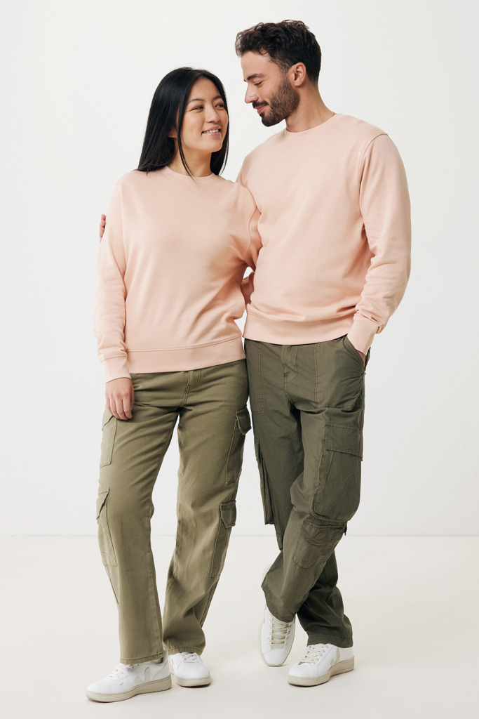 Etosha lightweight recycled cotton crew neck, peach nectar