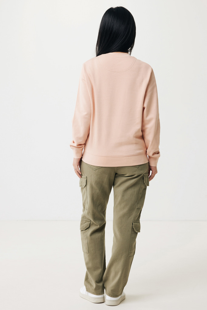 Etosha lightweight recycled cotton crew neck, peach nectar