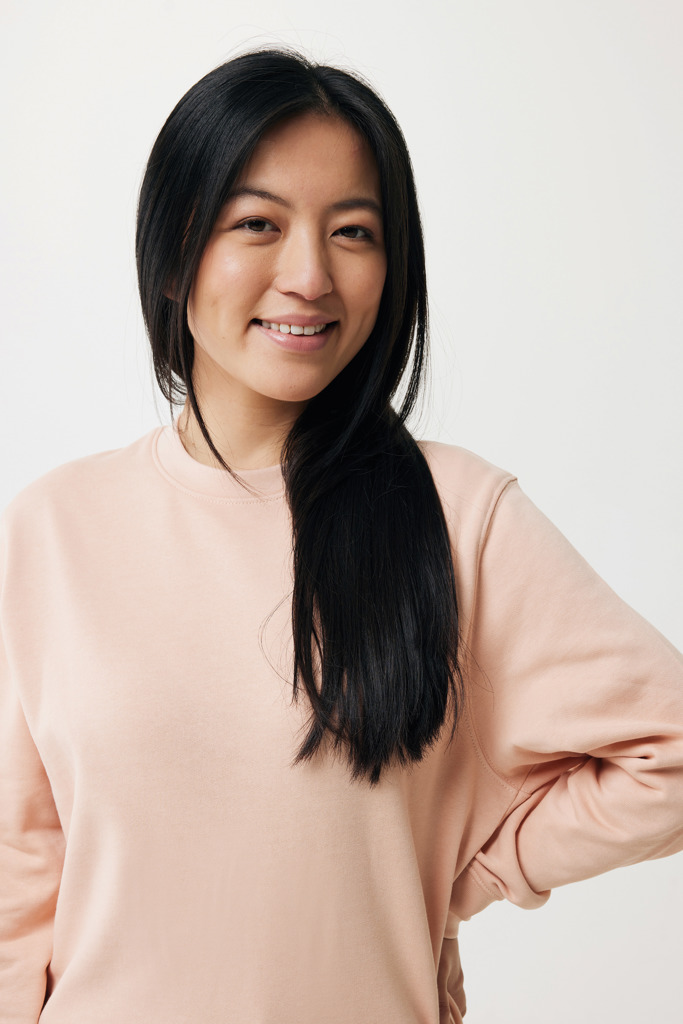 Etosha lightweight recycled cotton crew neck, peach nectar