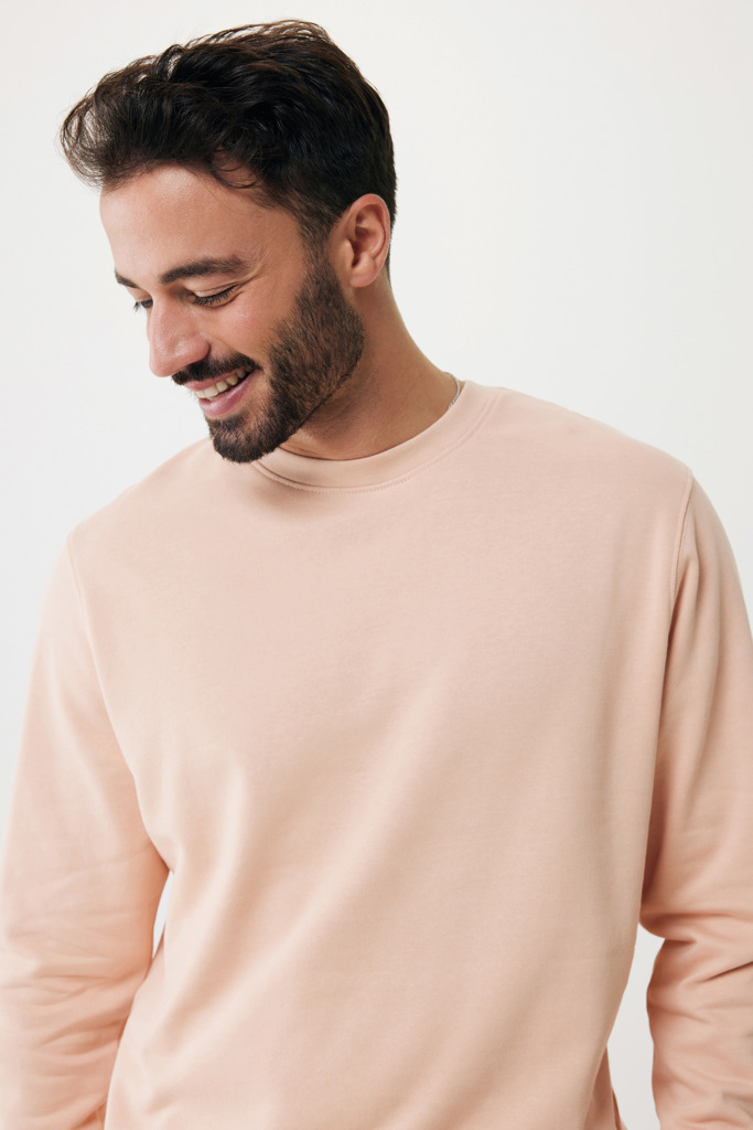 Etosha lightweight recycled cotton crew neck, peach nectar