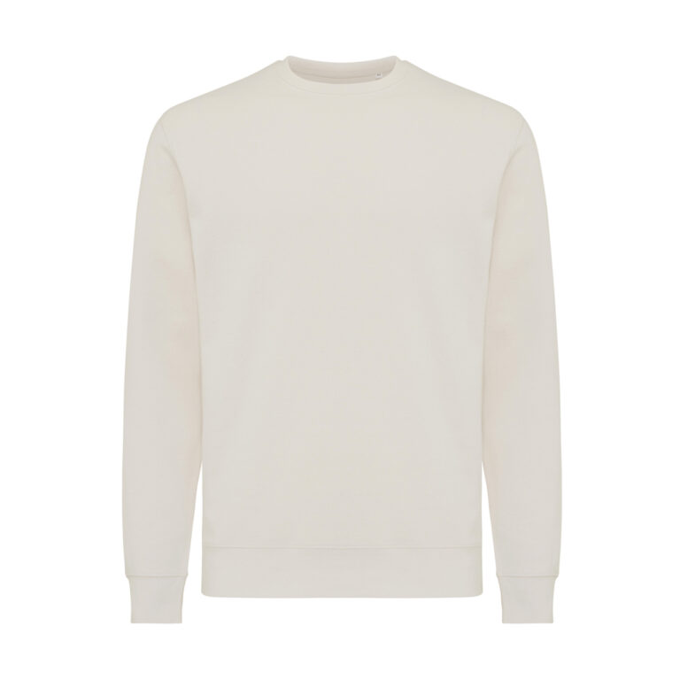 Sweater léger à col rond en coton recyclé Etosha, ivory whit