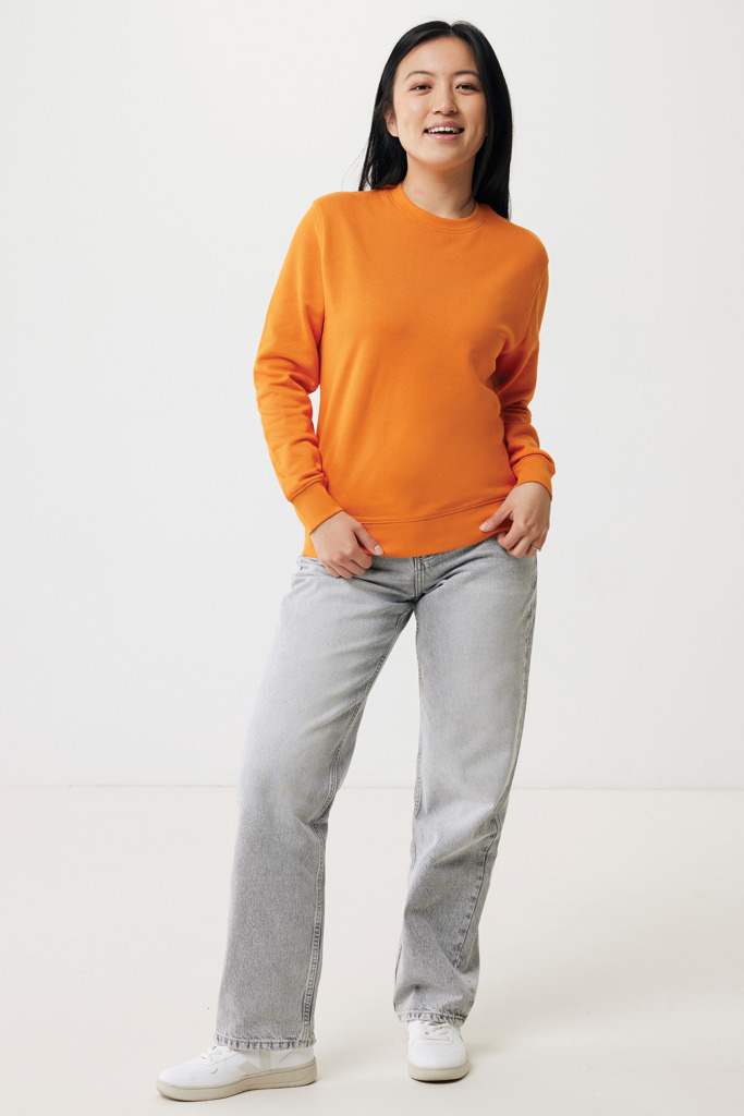 Etosha lightweight recycled cotton crew neck, orange