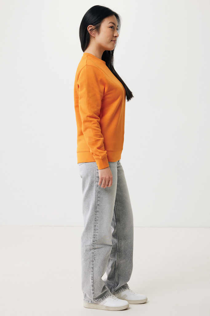 Etosha lightweight recycled cotton crew neck, orange