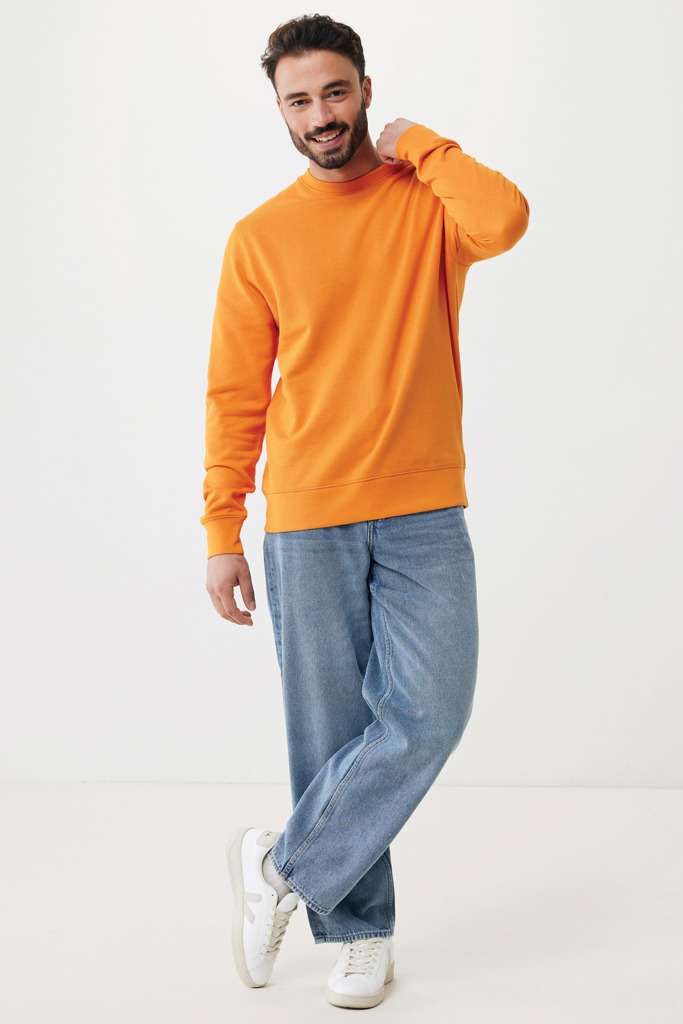 Etosha lightweight recycled cotton crew neck, orange