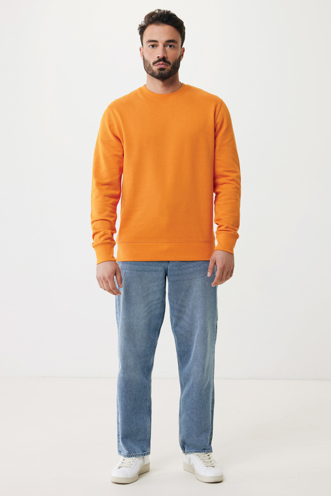 Etosha lightweight recycled cotton crew neck, orange
