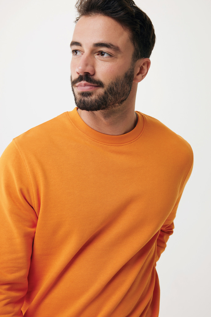 Etosha lightweight recycled cotton crew neck, orange