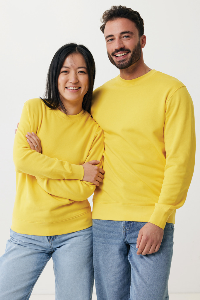 Etosha lightweight recycled cotton crew neck, yellow