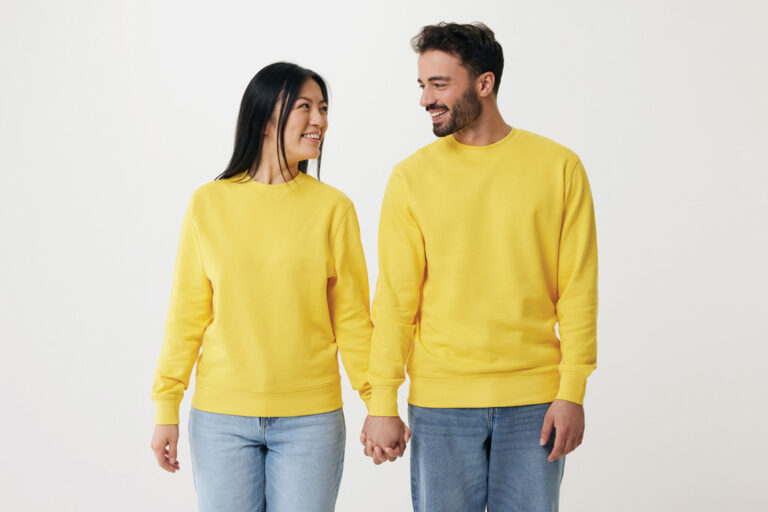 Etosha lightweight recycled cotton crew neck, yellow