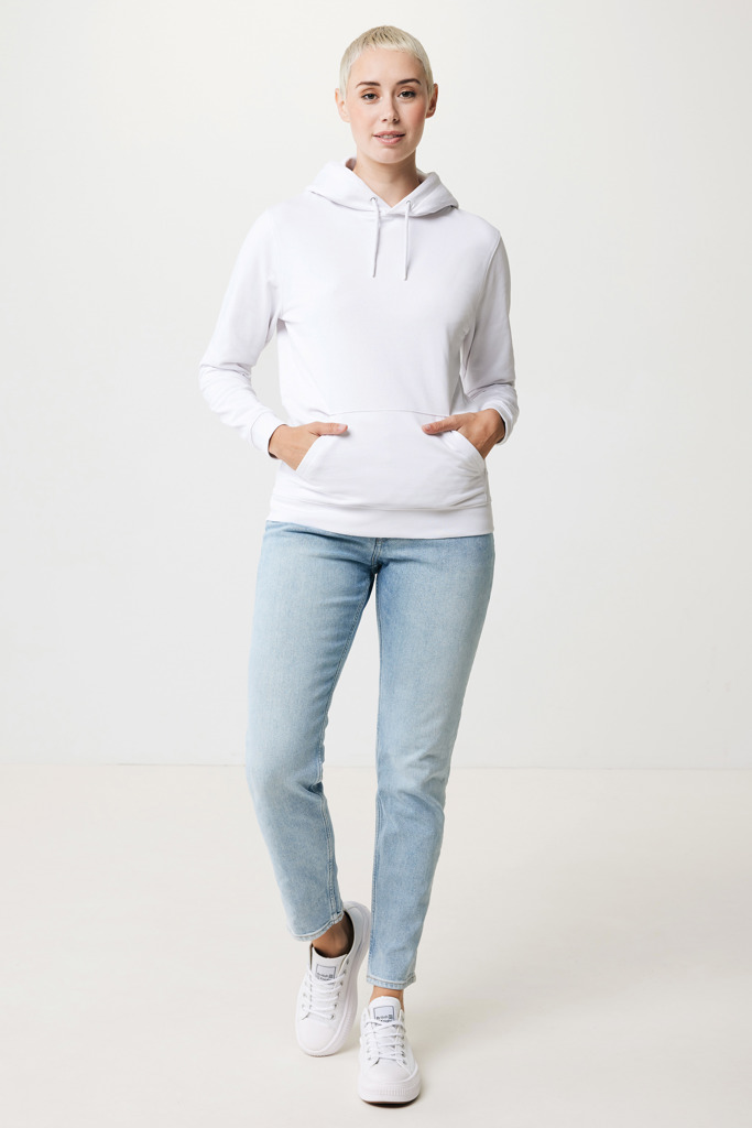 Jasper recycled cotton hoodie, recycled white