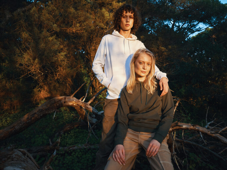 Jasper recycled cotton hoodie, recycled white