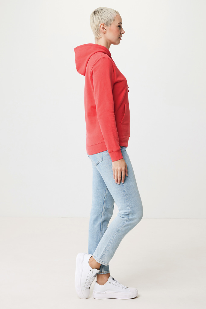 Jasper recycled katoen hoodie, luscious red