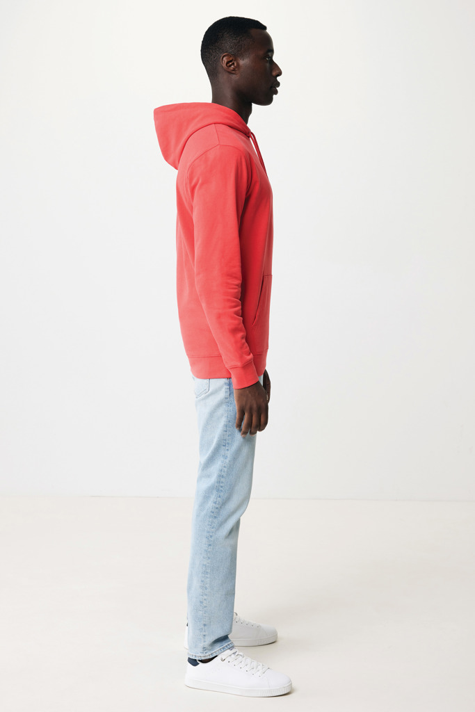 Jasper recycled katoen hoodie, luscious red