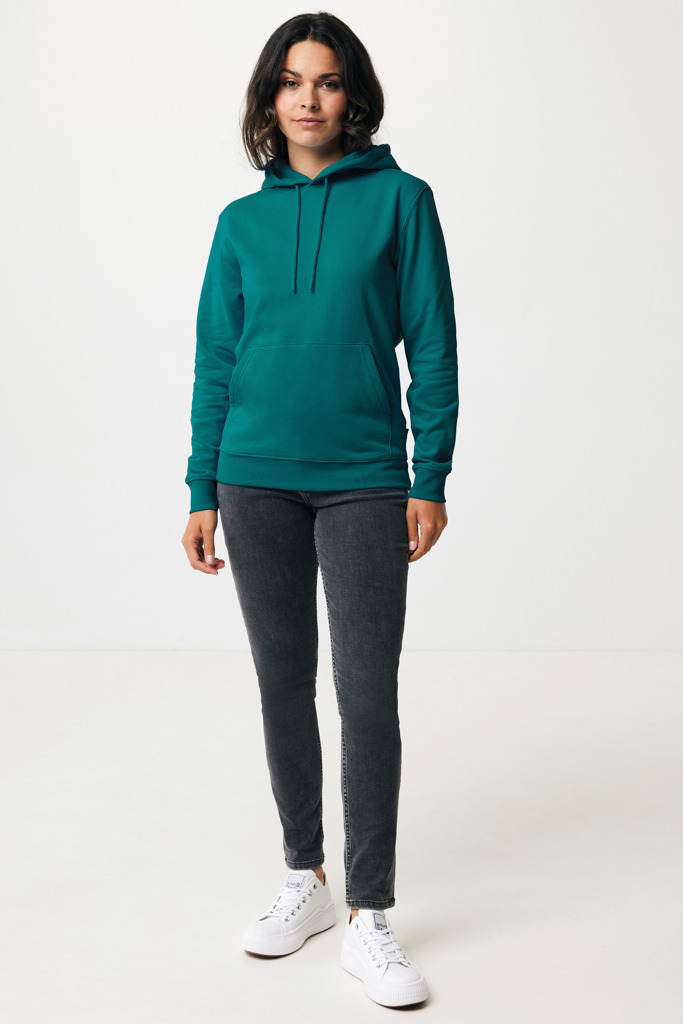 Jasper recycled cotton hoodie, verdigris