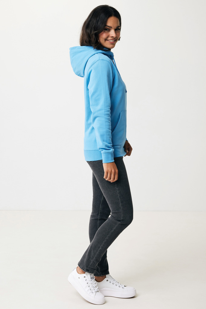 Jasper recycled cotton hoodie, tranquil blue