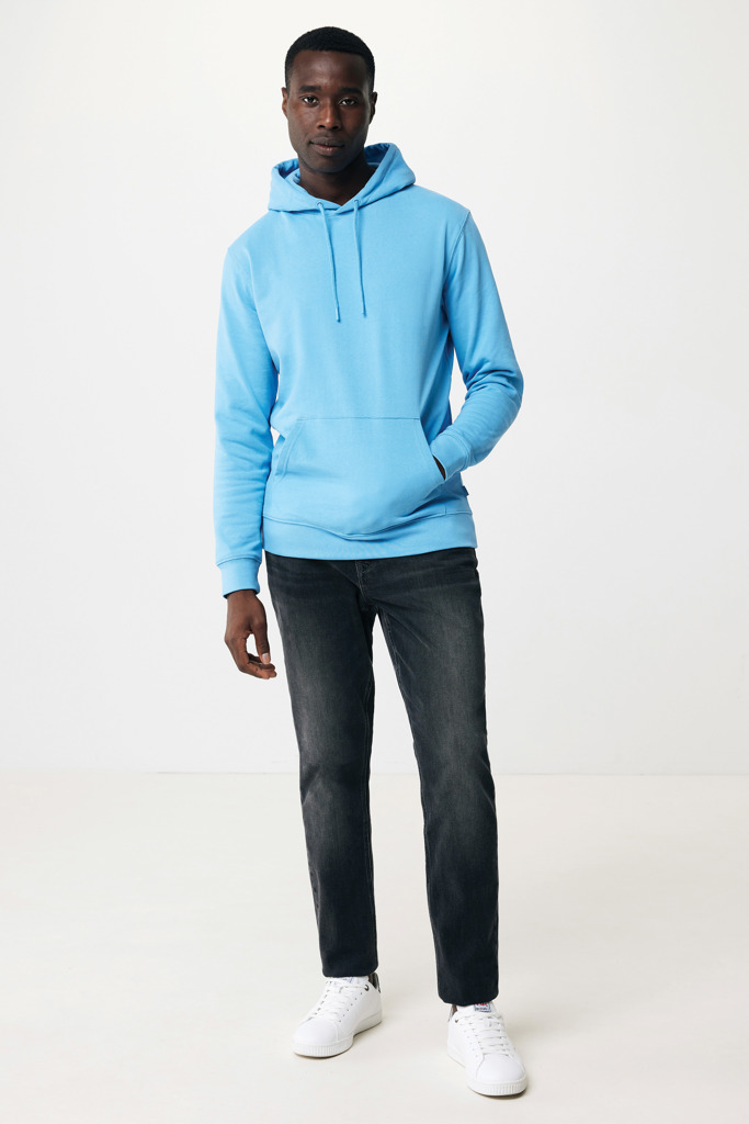 Jasper recycled cotton hoodie, tranquil blue