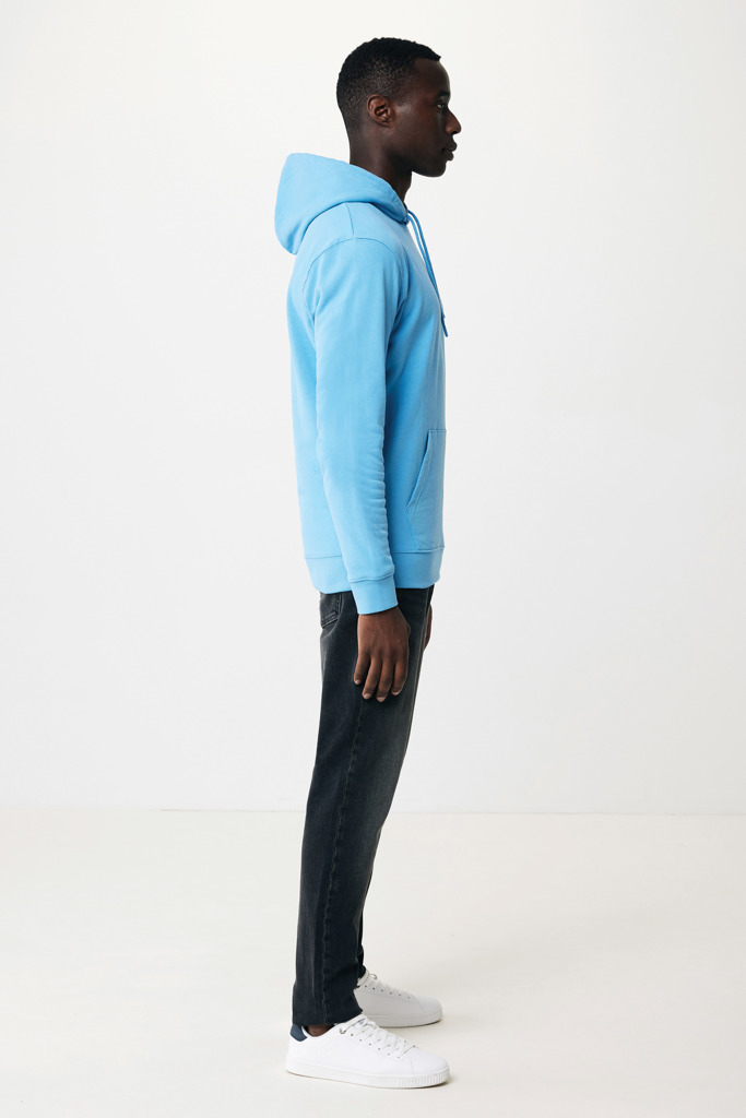 Jasper recycled cotton hoodie, tranquil blue