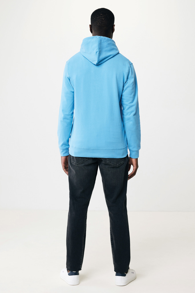 Jasper recycled cotton hoodie, tranquil blue