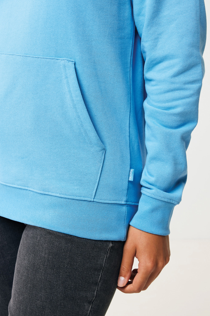 Jasper recycled cotton hoodie, tranquil blue