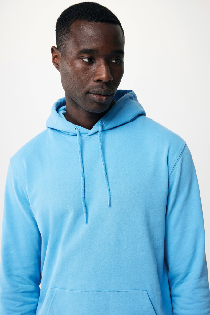 Jasper recycled cotton hoodie, tranquil blue