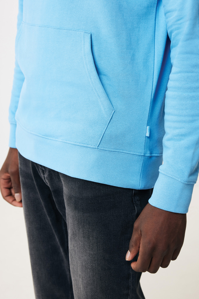 Jasper recycled cotton hoodie, tranquil blue