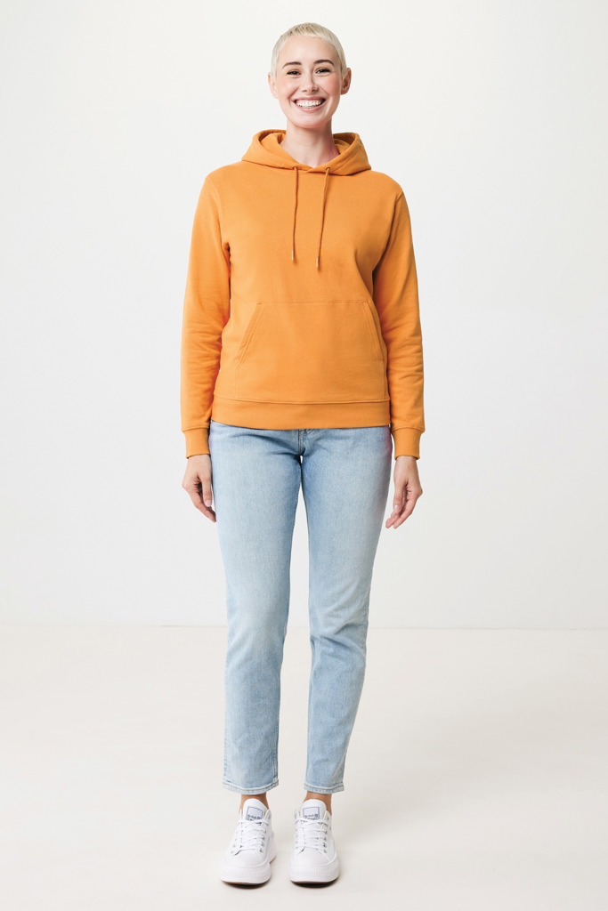 Jasper hoodie i återvunnen bomull, sundial orange