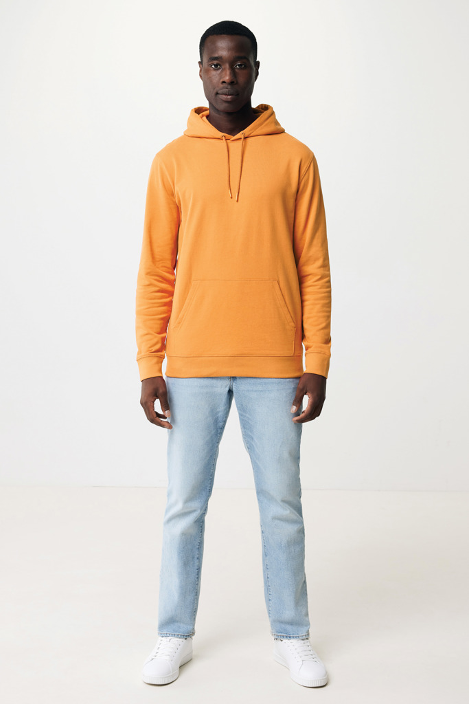 Jasper hoodie i återvunnen bomull, sundial orange