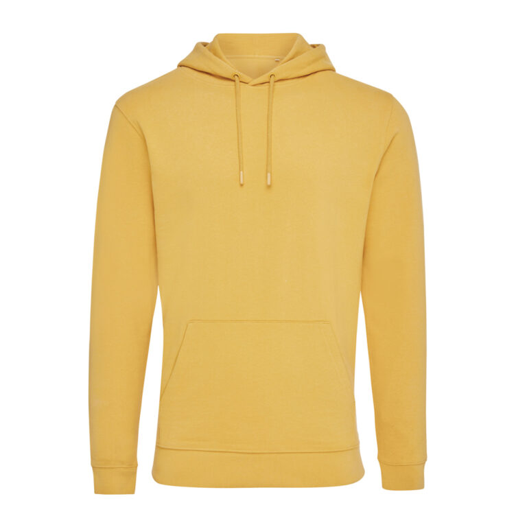 Jasper recycled cotton hoodie, ochre yellow