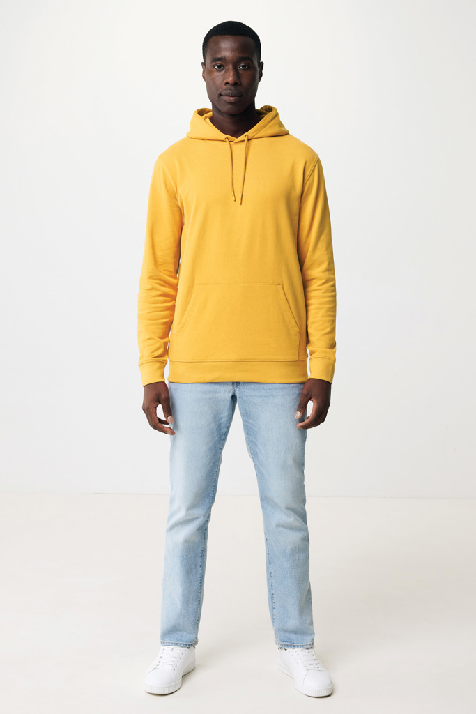 Jasper recycled cotton hoodie, ochre yellow