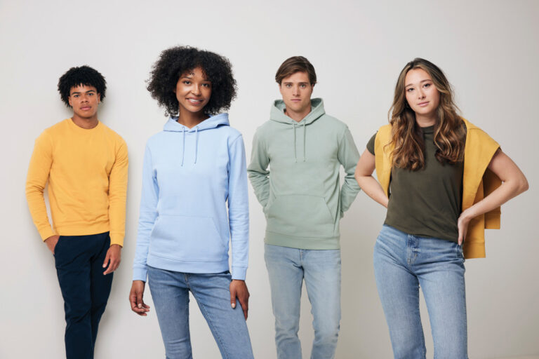 Jasper recycled cotton hoodie, ochre yellow