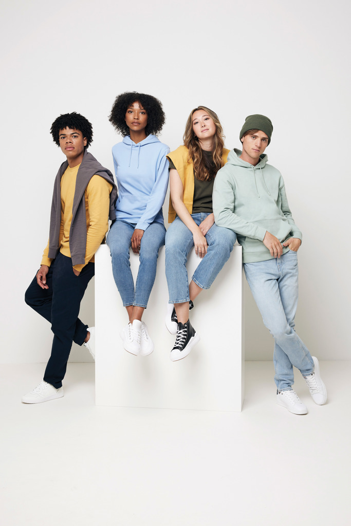 Jasper recycled cotton hoodie, ochre yellow