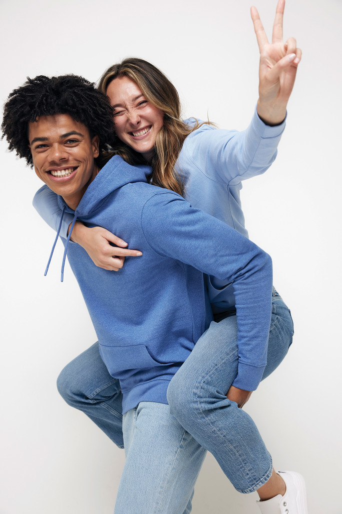 Jasper recycled cotton hoodie, sky blue