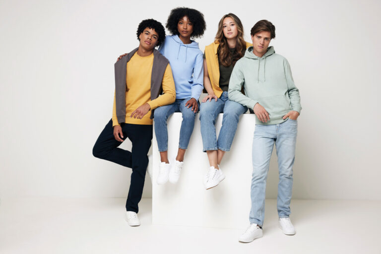 Jasper recycled cotton hoodie, sky blue