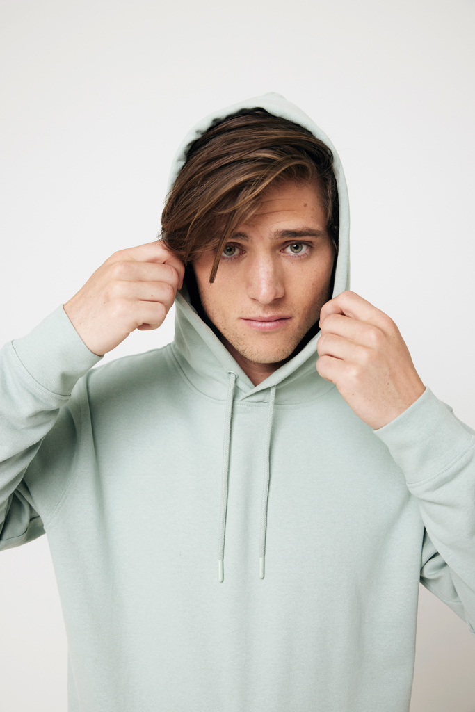 Jasper recycled cotton hoodie, iceberg green