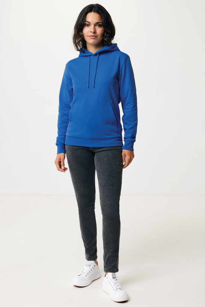 Felpa con cappuccio Jasper in cotone riciclato, blu royal