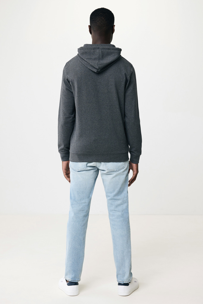 Felpa con cappuccio Torres in cotone riciclato, heather anth