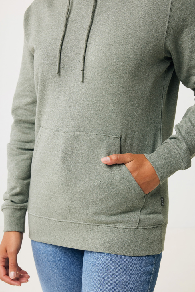 Torres recycled cotton hoodie undyed, heather green