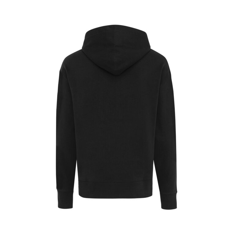 Yoho recycled cotton relaxed hoodie, black