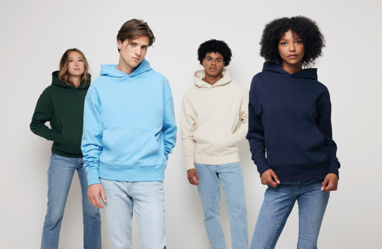 Yoho Sudadera Capucha Relax Fit Algodón Reciclado, azul mari