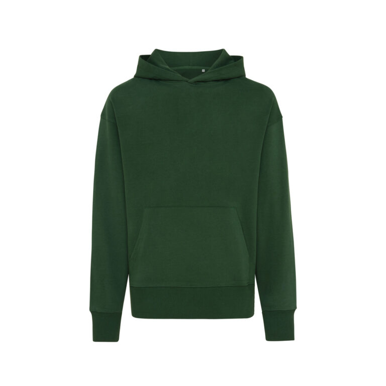 Yoho gerecycled katoen relaxed hoodie, forest green