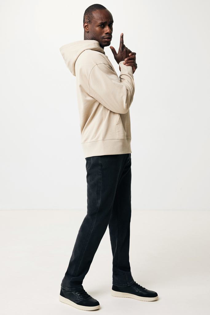 Yoho relaxed fit hoodie i återvunnen bomull, desert