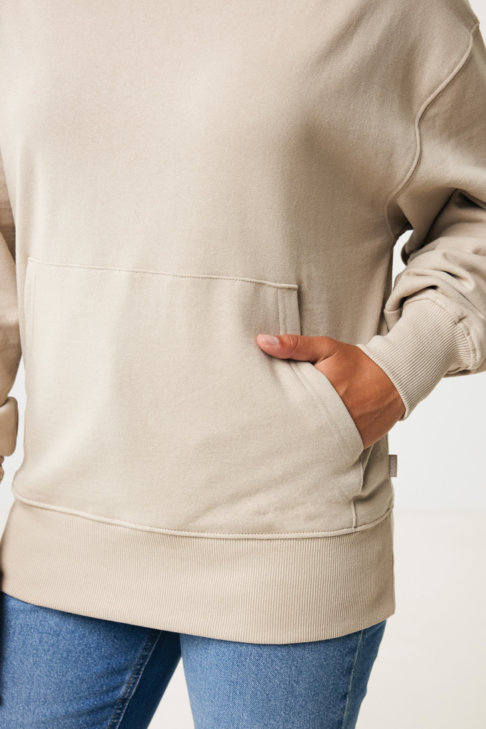 Yoho relaxed fit hoodie i återvunnen bomull, desert