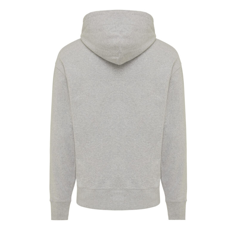 Sweat à capuche en coton recyclé Yoho, heather grey