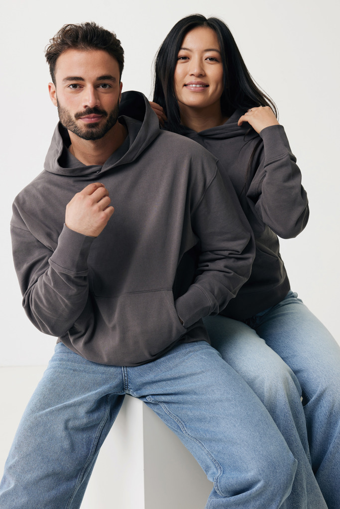 Yoho Relax-Hoodie aus recycelter Baumwolle, anthrazit