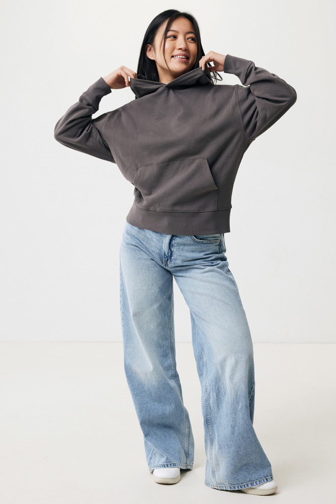 Yoho Relax-Hoodie aus recycelter Baumwolle, anthrazit