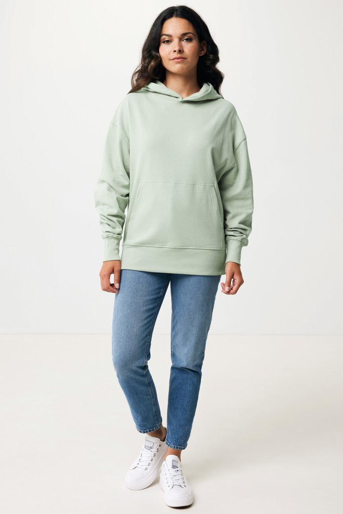 Yoho recycled cotton relaxed hoodie, iceberg green