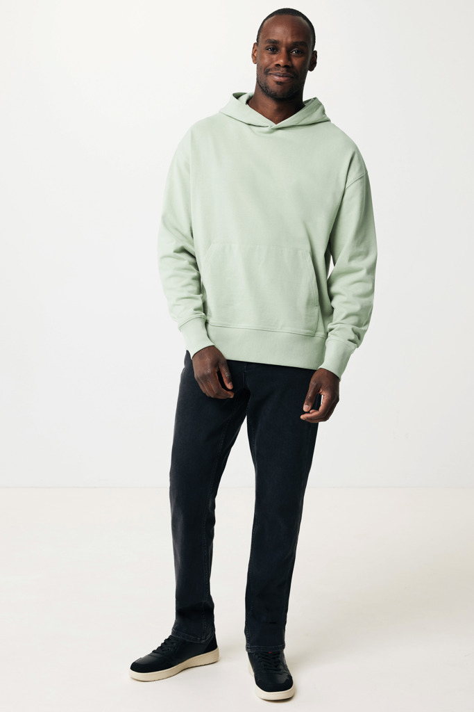 Yoho recycled cotton relaxed hoodie, iceberg green