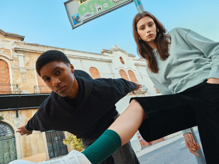 Yoho recycled cotton relaxed hoodie, iceberg green