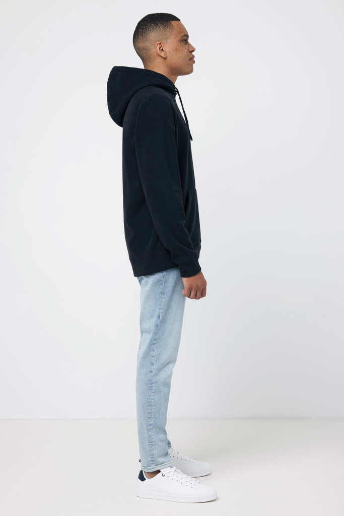 Felpa con cappuccio Trivor in micropile rPET, nero