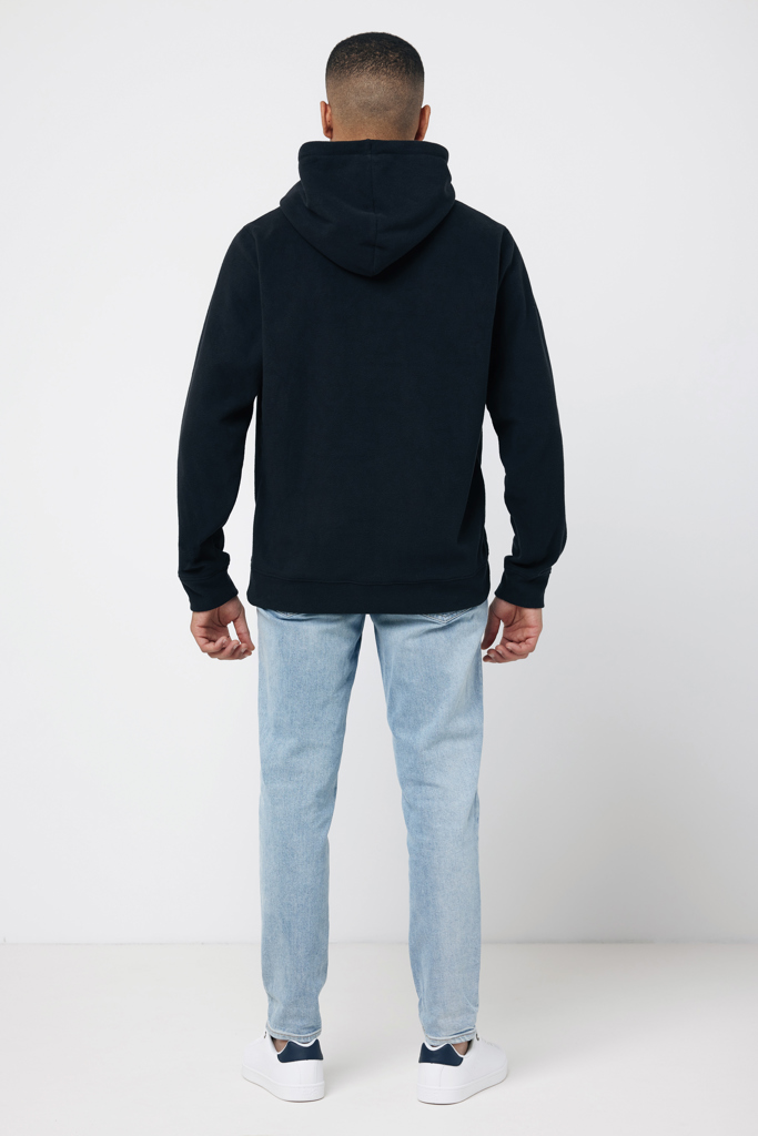 Felpa con cappuccio Trivor in micropile rPET, nero